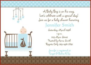 Baby Boy Shower Invitation Card Template Free Download
