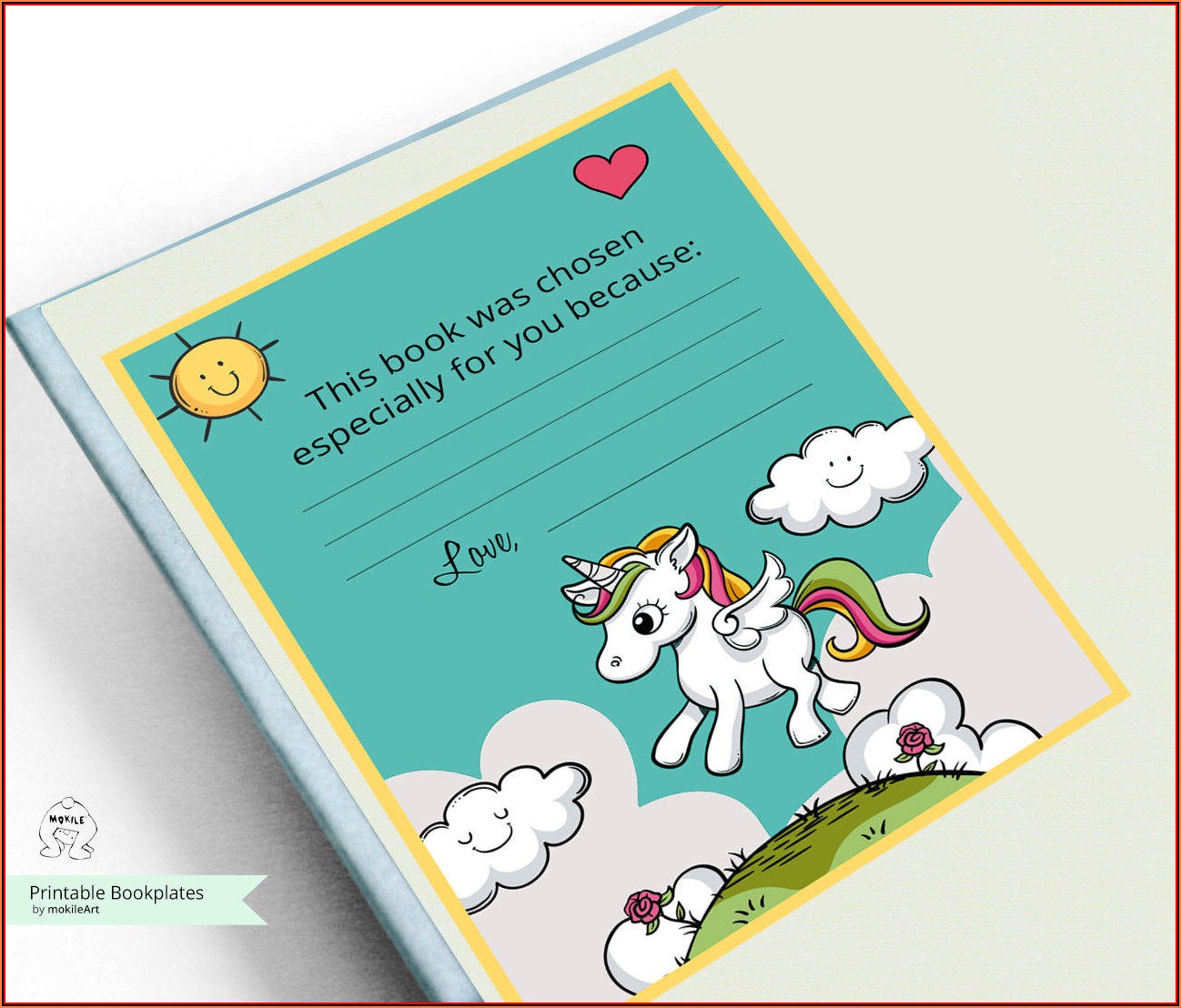 Baby Shower Bookplate Template