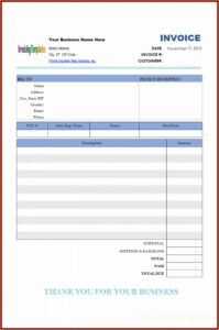 Basic Invoice Template Free Download