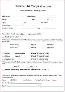 Basketball Camp Registration Form Template Word