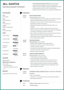 Beginning Teacher Resume Template