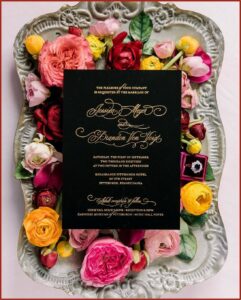 Black And Gold Invitation Designs