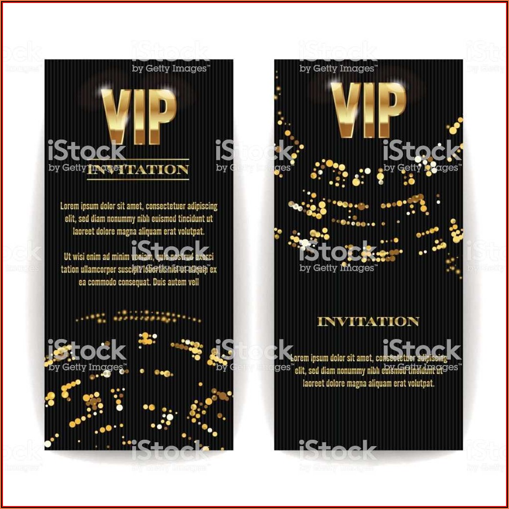 Black And Gold Invitation Template Blank