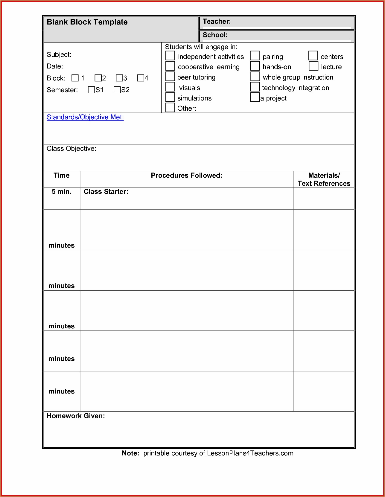 Blank Business Plan Template Free