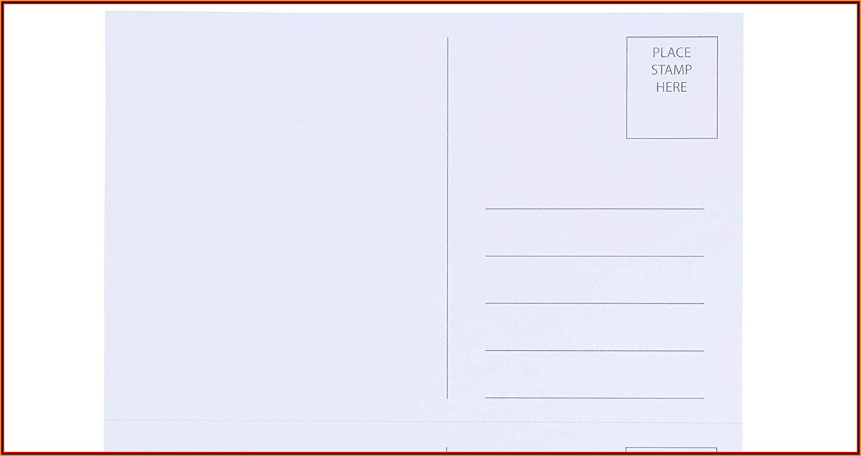 Blank Postcard Template Free Download