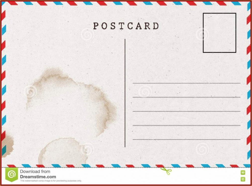 Blank Postcard Template Free