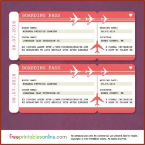 Boarding Pass Birthday Invitation Template Free Download