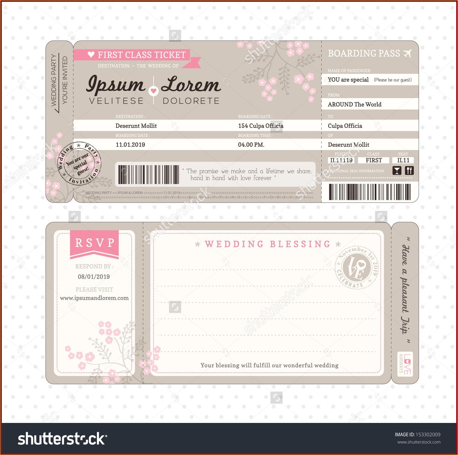 Boarding Pass Invitation Template Free