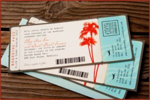 Boarding Pass Invitations Template Free