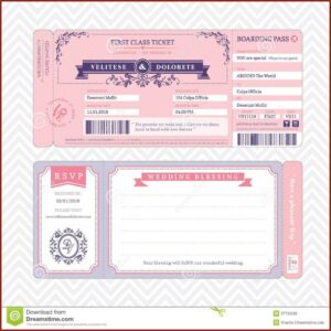 Boarding Pass Wedding Invitation Template Free Download