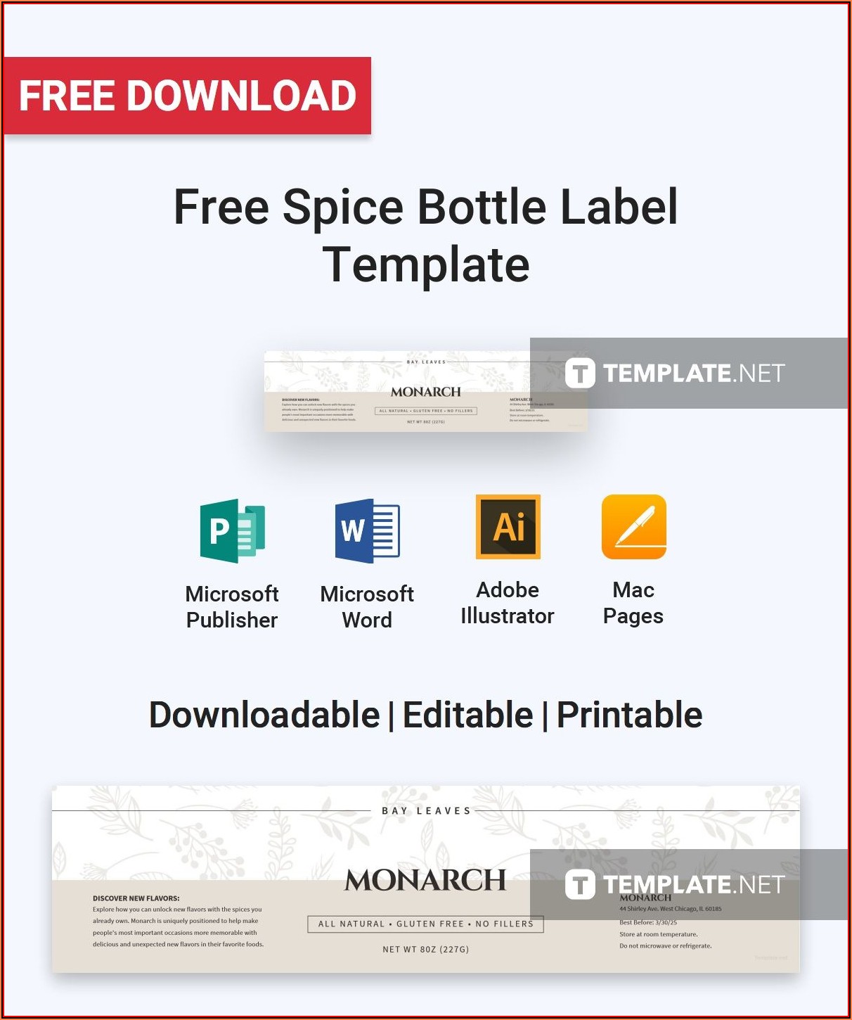 Bottle Label Template Free Download