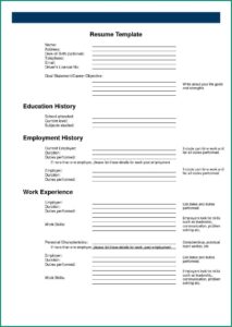 Build A Free Printable Resume Online