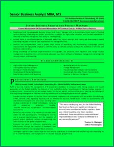 Business Analyst Resume Templates Free Download