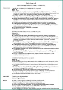 Business Intelligence And Analytics Sample Resume