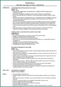 Business Intelligence Manager Sample Resume