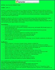 Business Intelligence Resume Examples