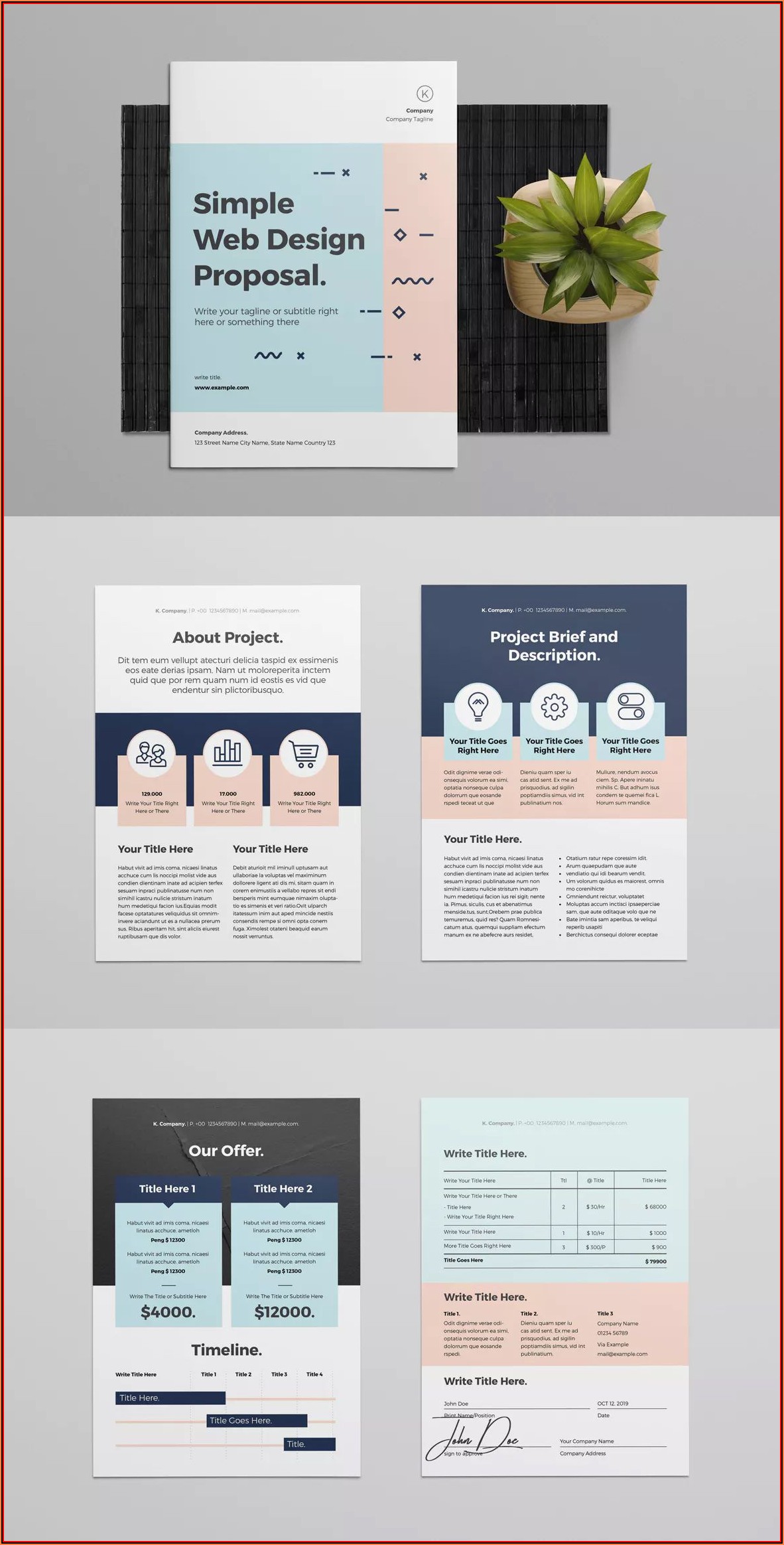 Business Proposal Template Free Download Indesign