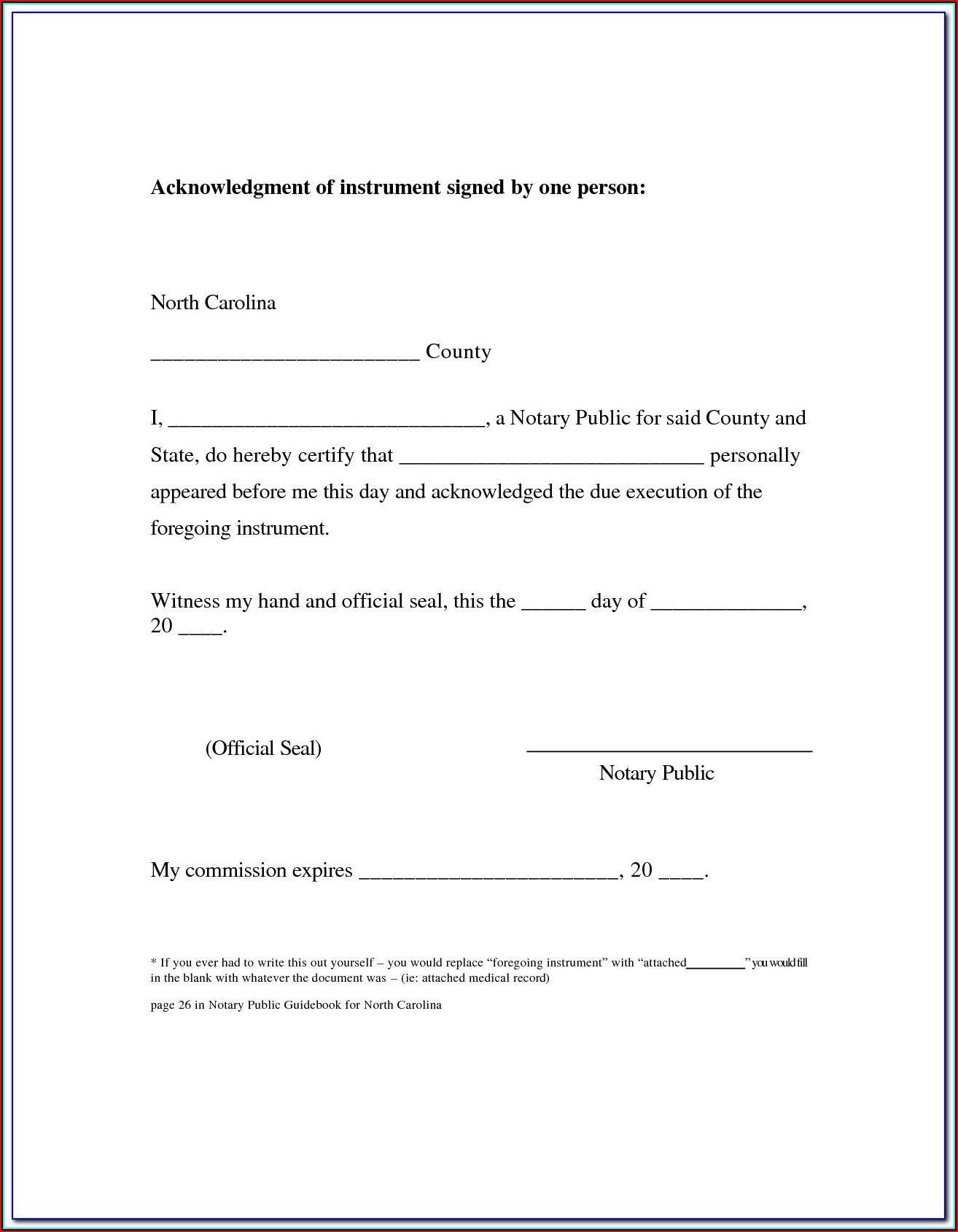 California Notary Forms 2018