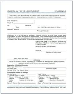 California Notary Forms 2019