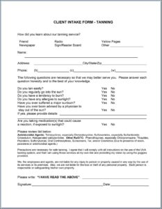 Chemical Peel Client Consent Form