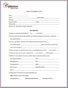 Chemical Peel Consent Form