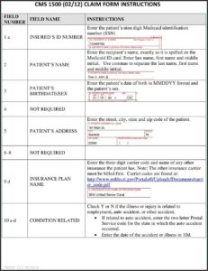 Cms Form 1500 Instructions