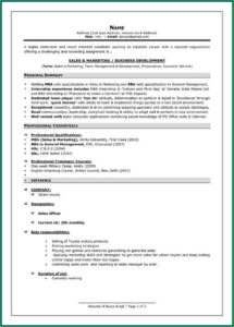 Company Driver Resume Format