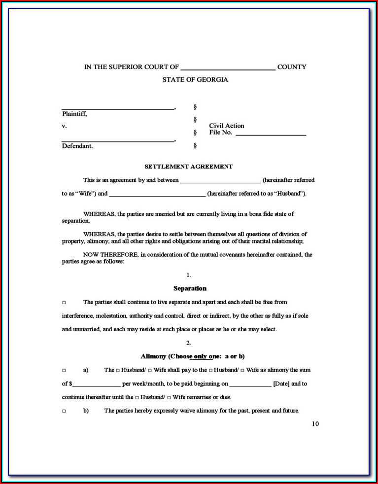 Contested Divorce Forms Tn