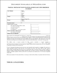 Contractor Lien Release Form Oklahoma