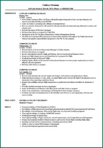 Corporate Pilot Resume