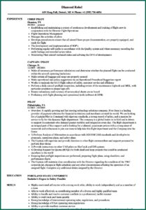 Corporate Pilot Resume Example