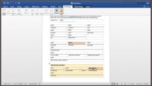 Creating Fillable Forms In Word 2016