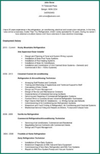 Current Resume Templates Australia