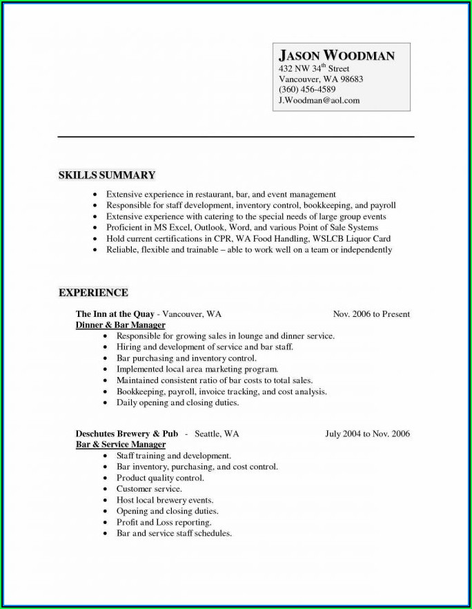 Current Resume Templates