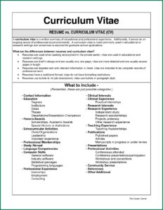 Curriculum Vitae (cv) Templates