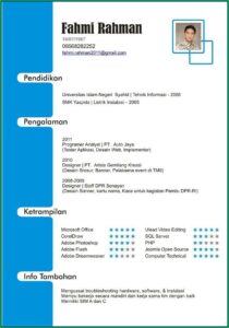 Curriculum Vitae Format Free Download In Ms Word