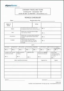 Daily Vehicle Inspection Report Template