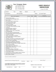 Daily Vehicle Inspection Report Template Ontario