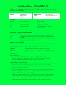 Doctor Curriculum Vitae Template