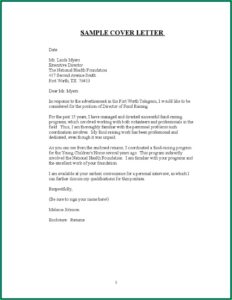 Download Free Sample Resume Cover Letter