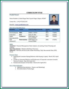 Download Resume Format Pdf Free