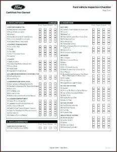 Drivers Daily Vehicle Inspection Report Form
