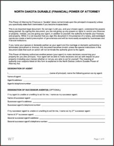 Durable Financial Power Of Attorney Form