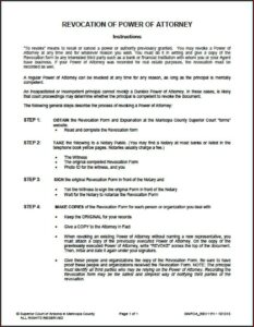 Durable Financial Power Of Attorney Form Arizona