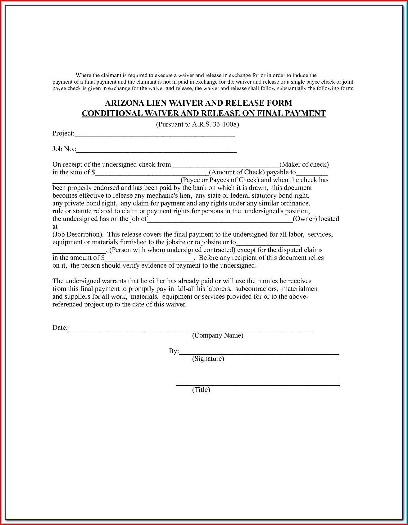 E Verify Subcontractor Affidavit Form