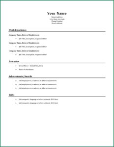 Easy Simple Resume
