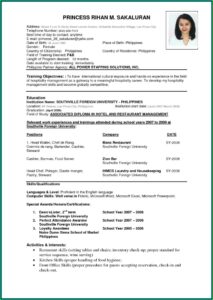 Easy Simple Resume Examples