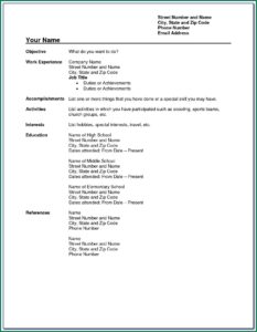 Editable Resume Template Download