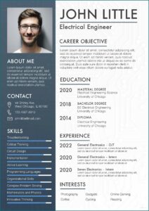 Electrical Engineer Fresher Resume Template