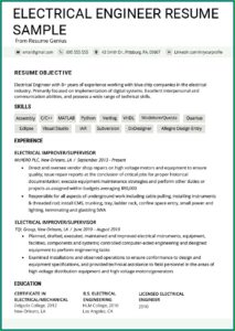 Electrical Engineer Resume Template